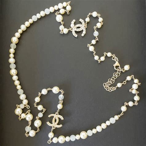 chanel replica pearls|faux chanel long pearl necklace.